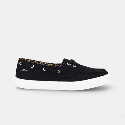 Charlotte Boat Sneaker - Black
