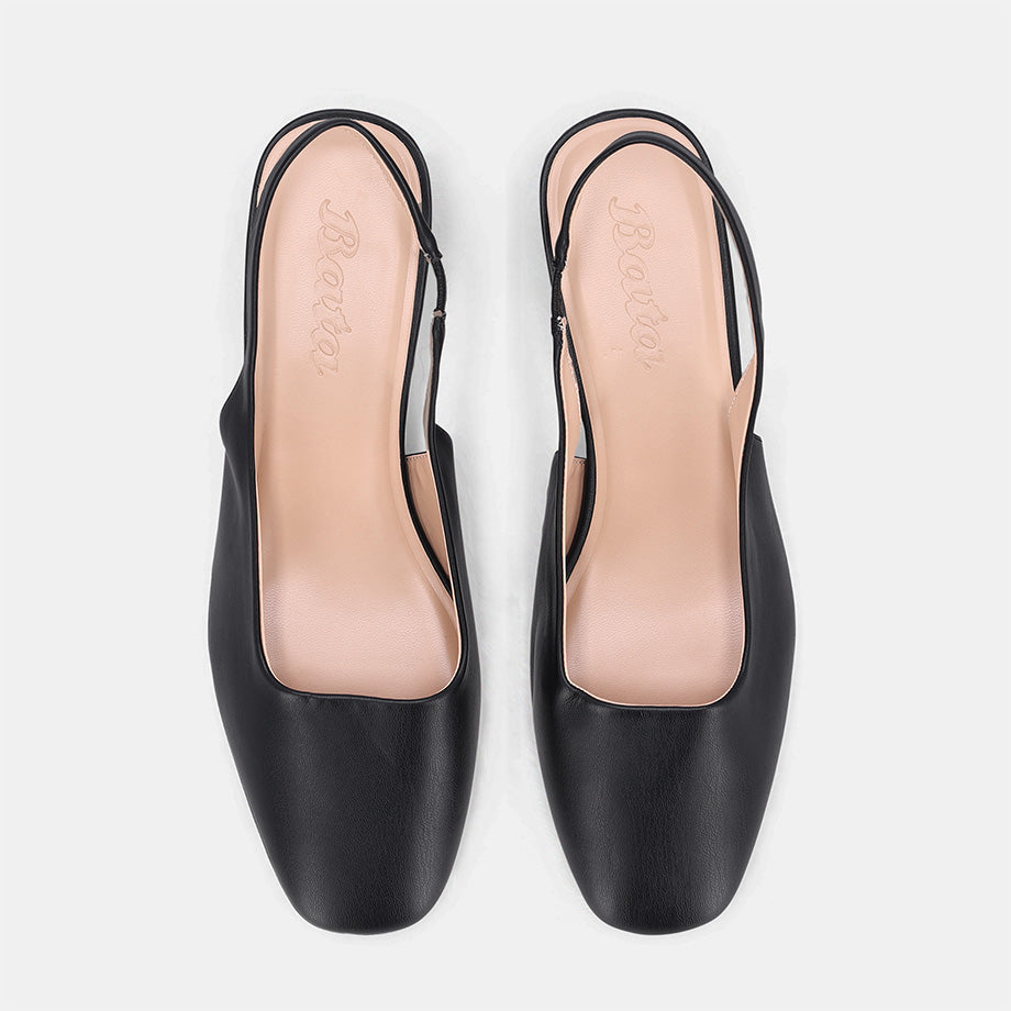 Memphis Slingback Block - Black
