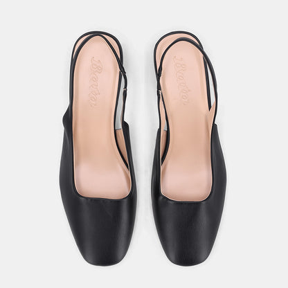 Memphis Slingback Block - Black