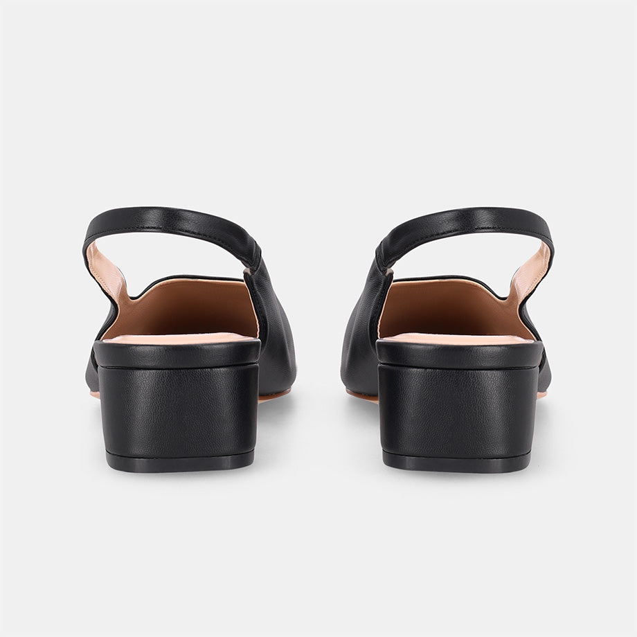 Memphis Slingback Block - Black