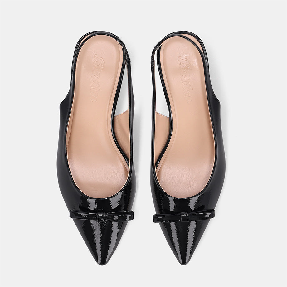 Detroit Slingback Heel - Black