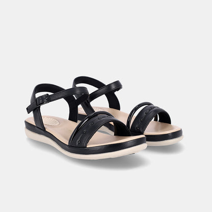 Colerin Single Band Strap Sandal-Black