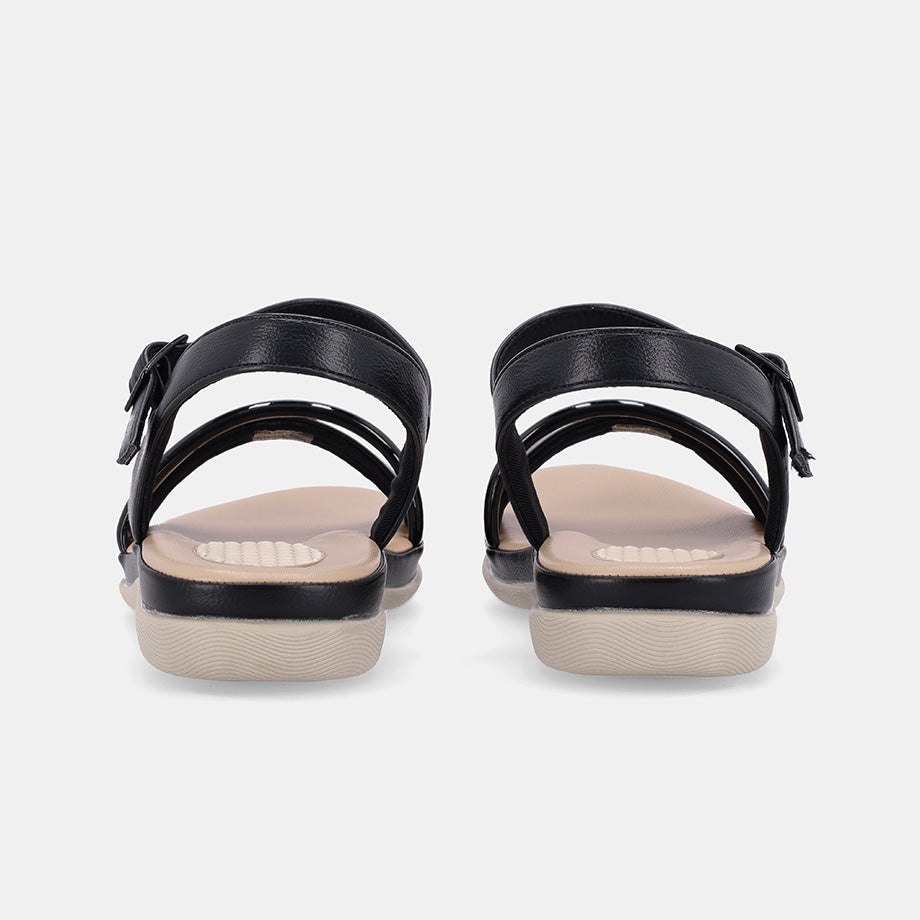 Colerin Single Band Strap Sandal-Black