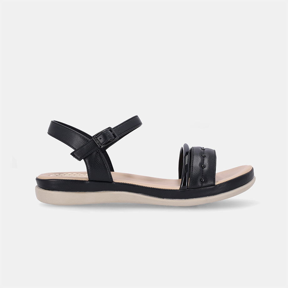 Colerin Single Band Strap Sandal-Black