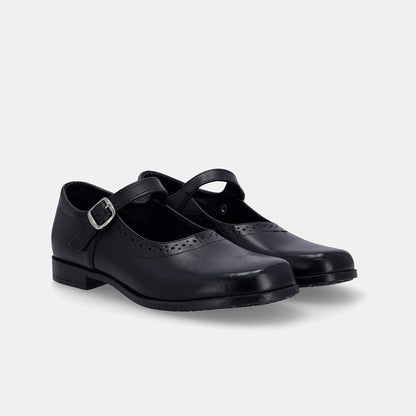Sara Ladies School Shoe - Black
