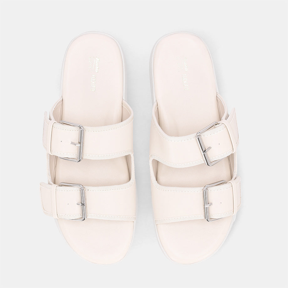 Franca Double Strap Sandal - Cream