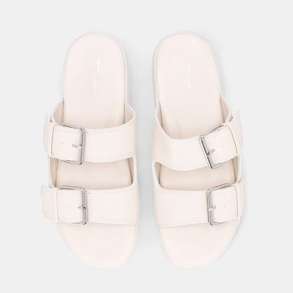 Franca Double Strap Sandal - Cream