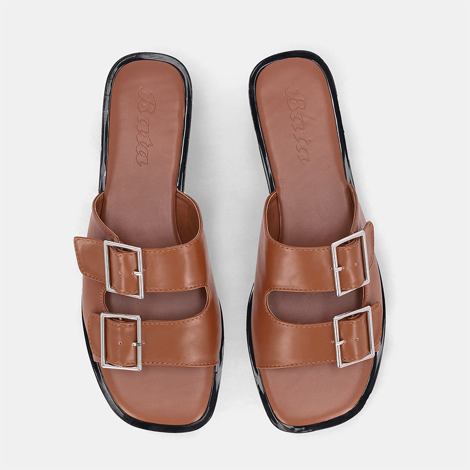 Taylor Strap Sandal -Tan