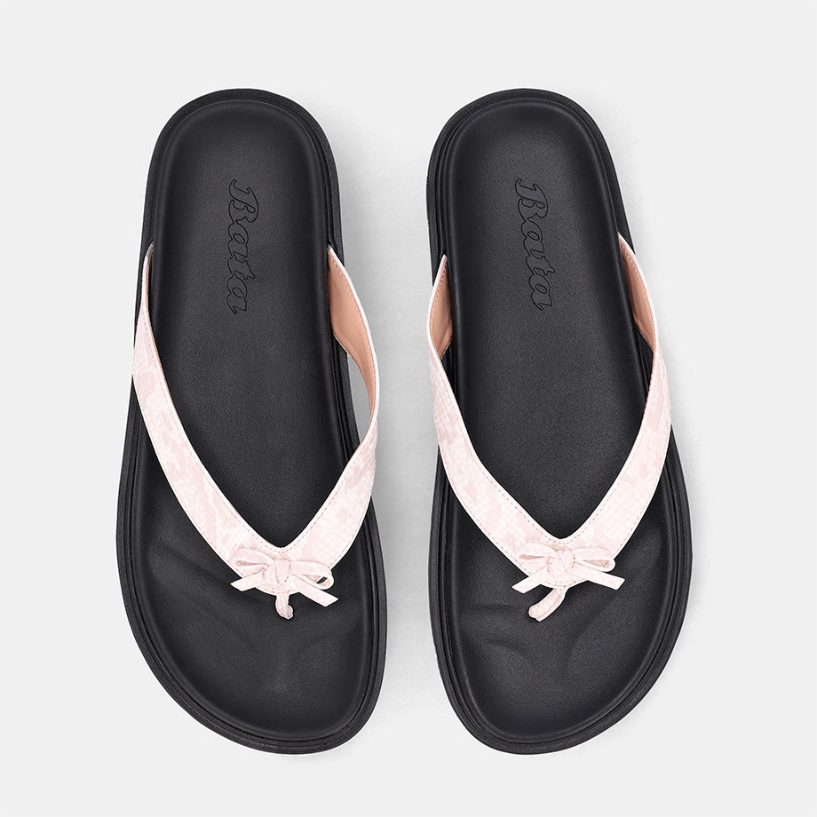 Blacke Slip On Sandal - White