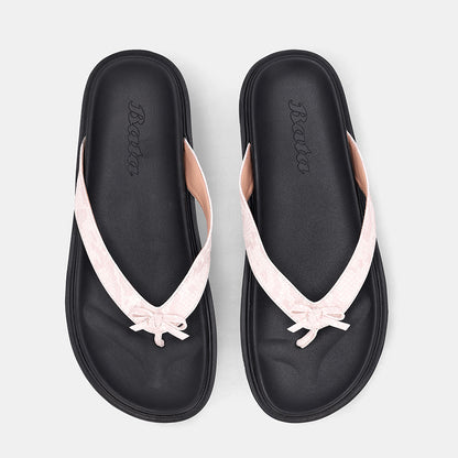 Blacke Slip On Sandal - White