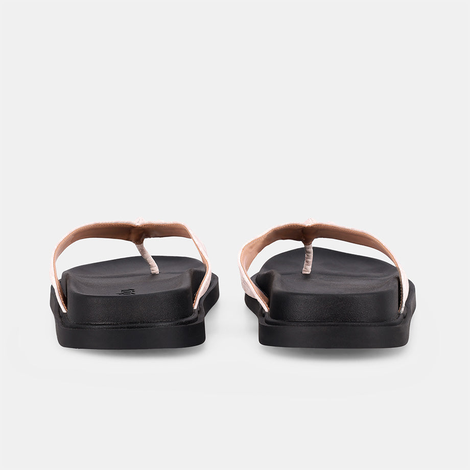 Blacke Slip On Sandal - White