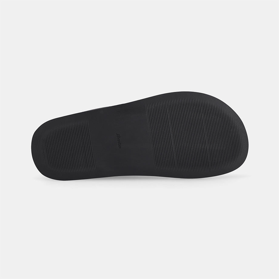 Blacke Slip On Sandal - White
