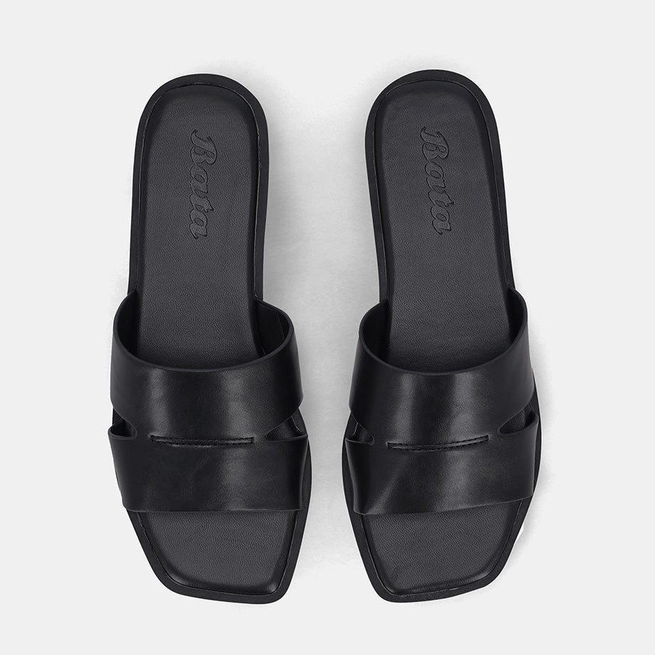 Odilia Cross Strap Sandal -Black