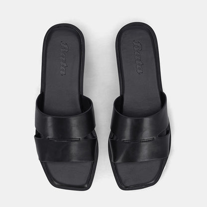 Odilia Cross Strap Sandal -Black