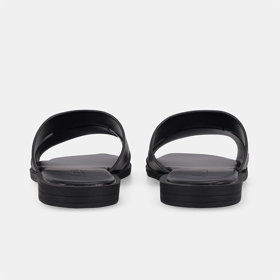 Odilia Cross Strap Sandal -Black