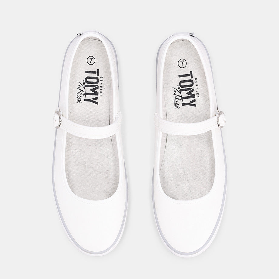 Elisa Mary Jane Sneaker - White
