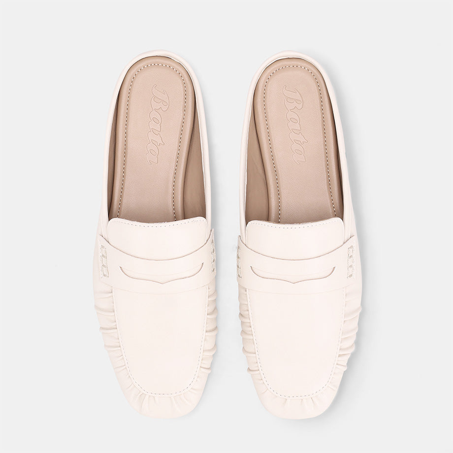 London Mule Loafer - Cream