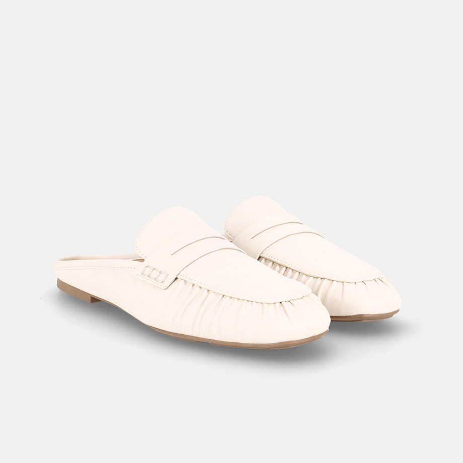 London Mule Loafer - Cream