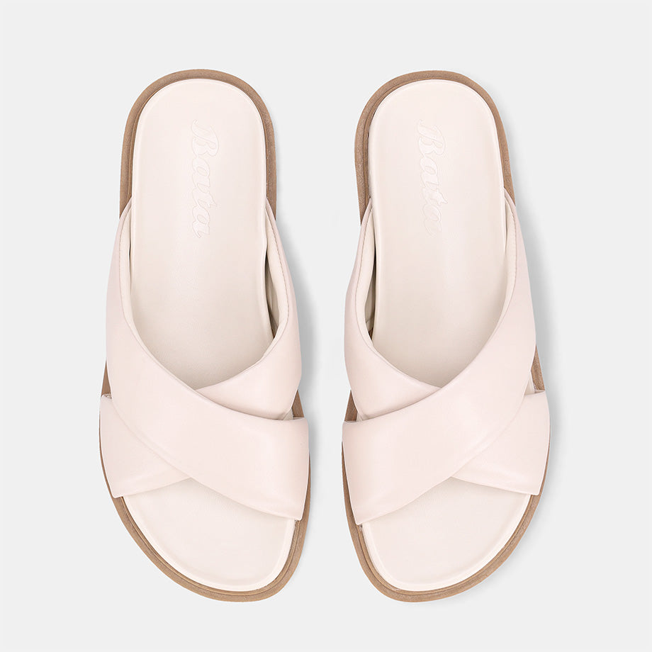 Irma Crossover Sandal - Cream