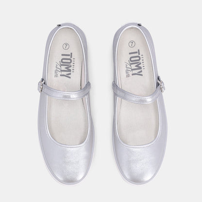 Elisa Mary Jane Sneaker - Silver