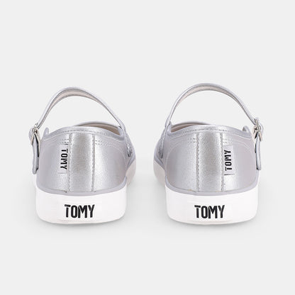Elisa Mary Jane Sneaker - Silver