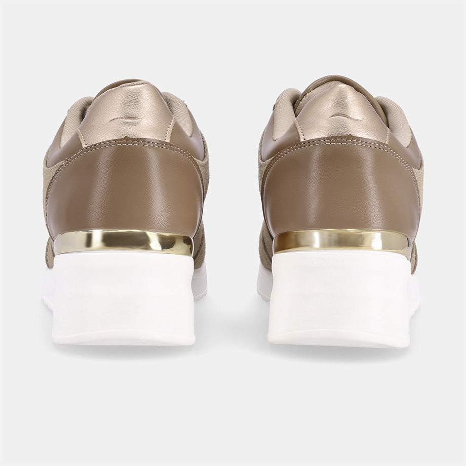 New Star Wedge Lace-up Sneaker - Beige