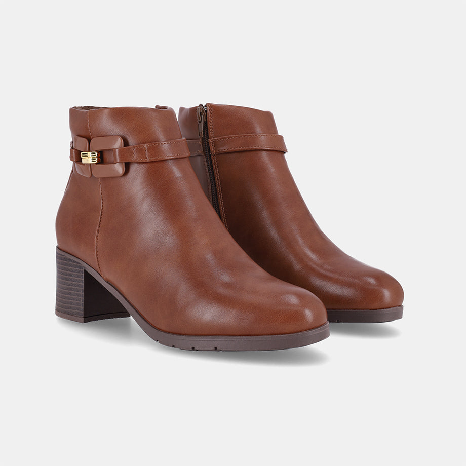 Florence Block Boot - Brown