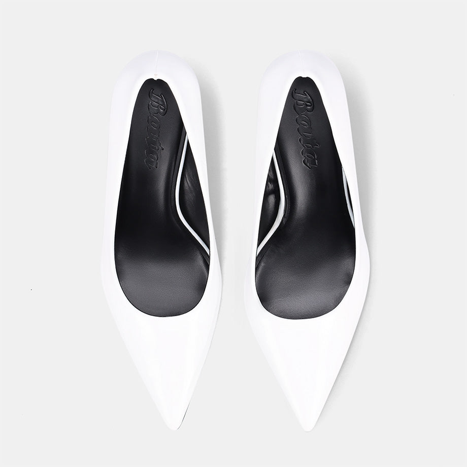 York Wedge Court Shoe - White