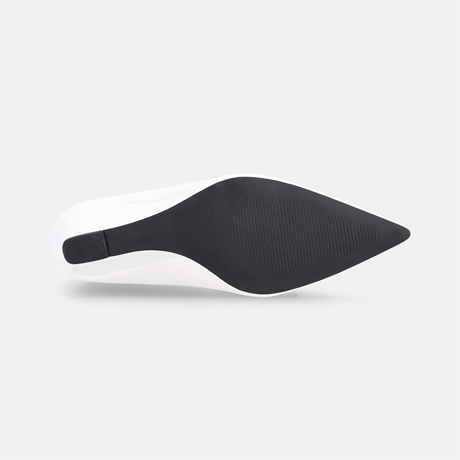 York Wedge Court Shoe - White