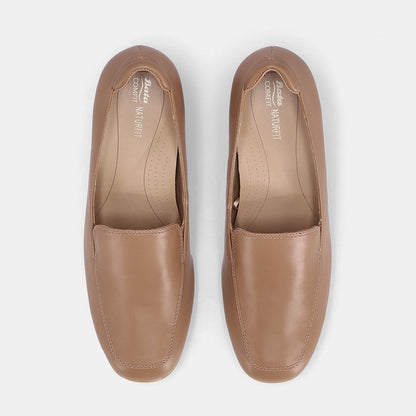 Flora Court Block Heel - Taupe