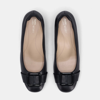 Flora Court Block Heel - Black