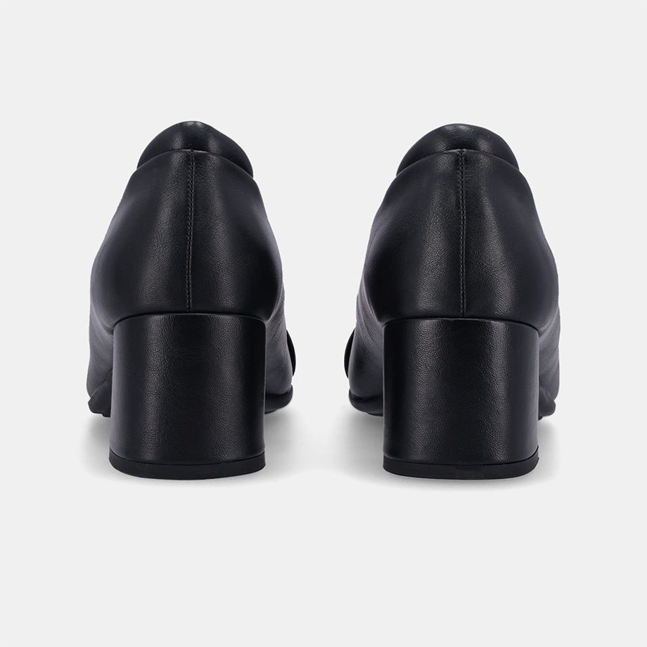 Flora Court Block Heel - Black