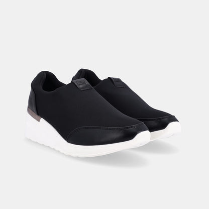 New Star Wedge Slip-on Sneaker - Black