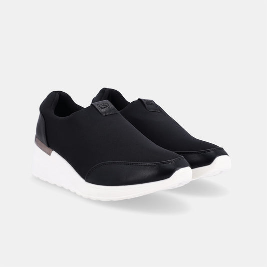 New Star Wedge Slip-on Sneaker - Black