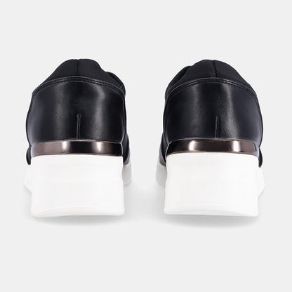 New Star Wedge Slip-on Sneaker - Black
