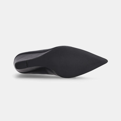 York Wedge Court Shoe - Black