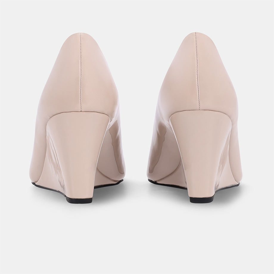 York Wedge Court Shoe - Blush
