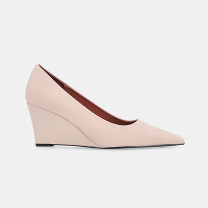 York Wedge Court Shoe - Blush