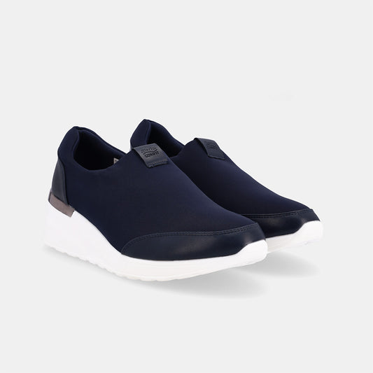 New Star Wedge Slip-on Sneaker - Navy