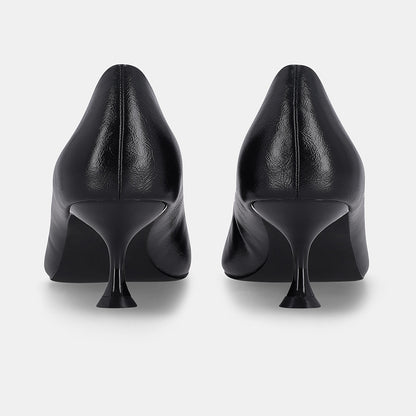 Detroit Pointed Court Shoe - Black