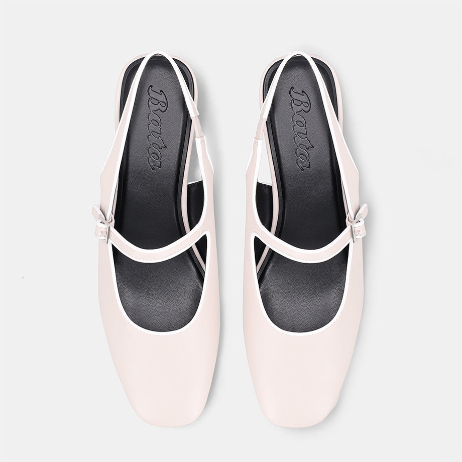 Memphis Mary Jane Slingback - Cream