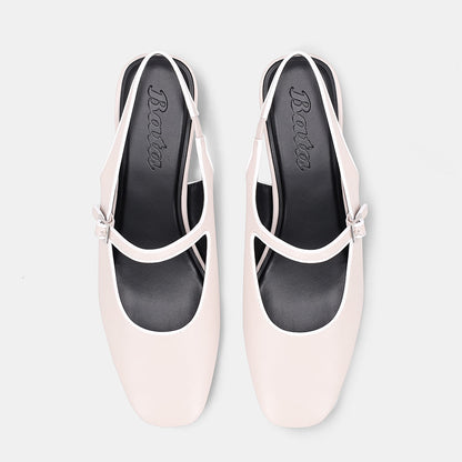 Memphis Mary Jane Slingback - Cream