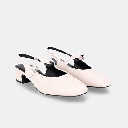 Memphis Mary Jane Slingback - Cream