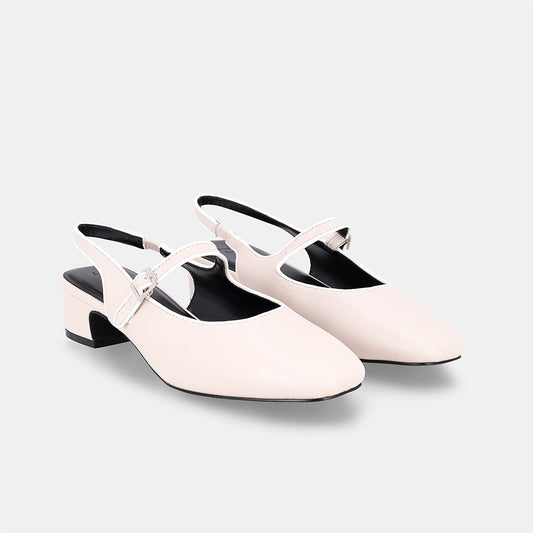 Memphis Mary Jane Slingback - Cream