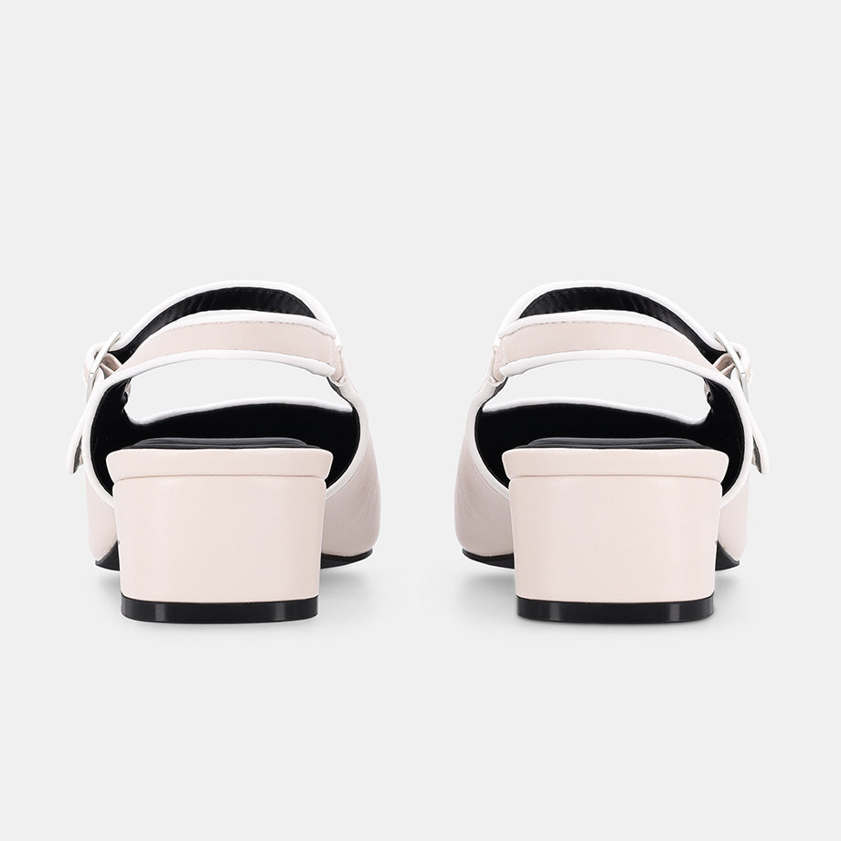 Memphis Mary Jane Slingback - Cream