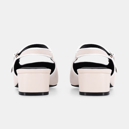 Memphis Mary Jane Slingback - Cream