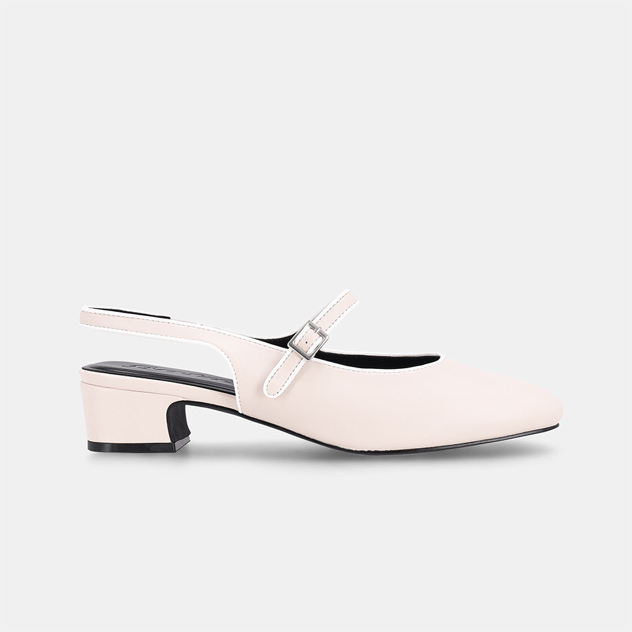 Memphis Mary Jane Slingback - Cream
