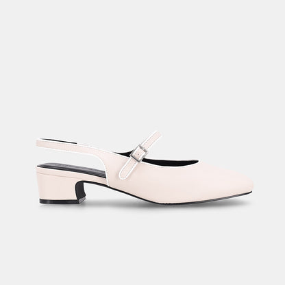 Memphis Mary Jane Slingback - Cream