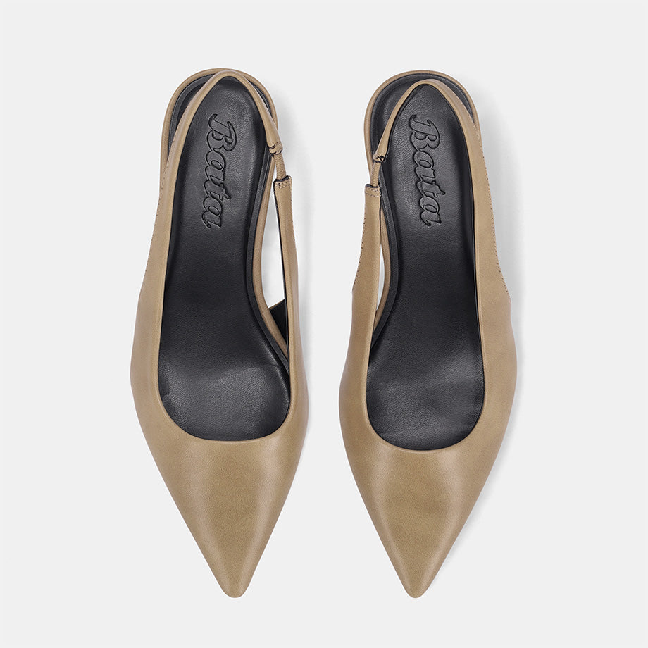 York Slingback Wedge - Beige