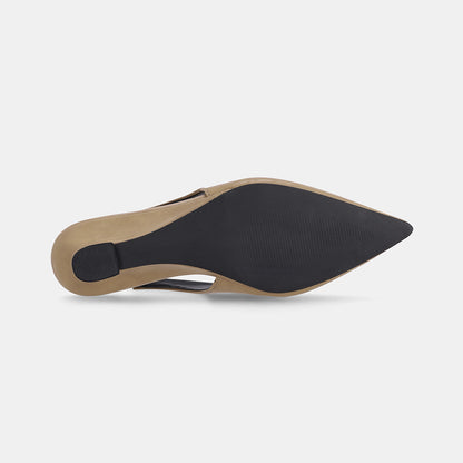 York Slingback Wedge - Beige
